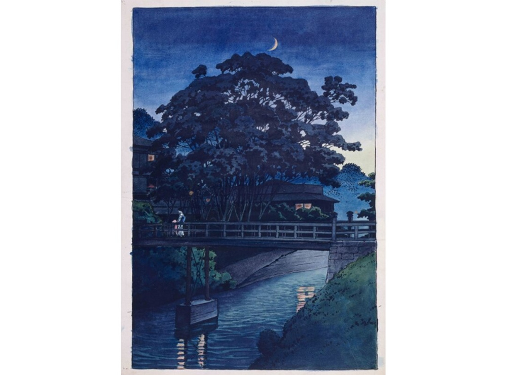 川瀨巴水《東京二十景 瀧之川》(取自:東京都立博物館)