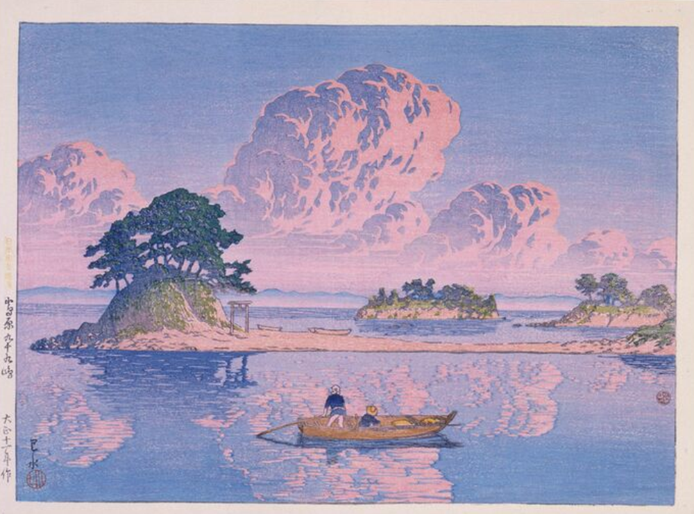 川瀨巴水〈島原九十九島〉(取自:江戶東京博物館)