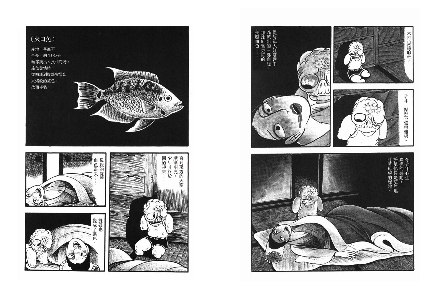 《日野日出志。恐怖漫畫精選集》內頁,(鯨嶼文化提供) © Hino Production 2023, OHTA PUBLISHING CO., LTD.