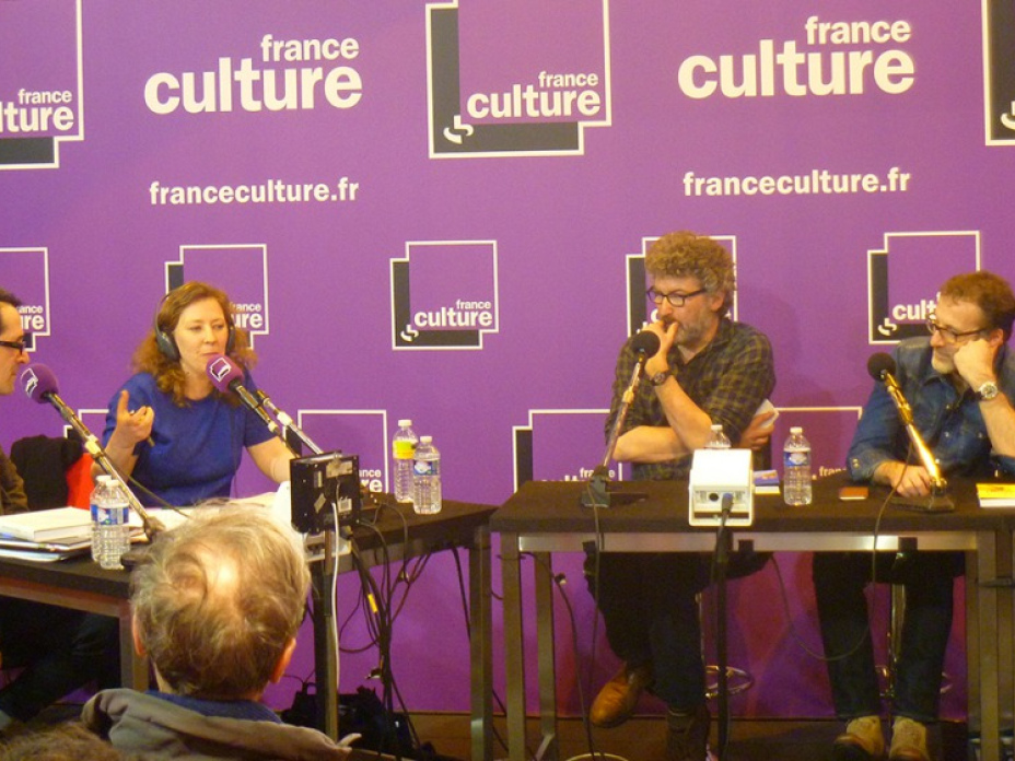法國廣播電台France Culture在巴黎書展現場錄製節目（攝影：高竹馨）