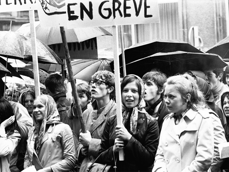六八學運歷史照片（©Théo Mey / Photothèque de la Ville de Luxembourg）