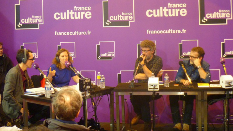 法國廣播電台France Culture在巴黎書展現場錄製節目（攝影：高竹馨）